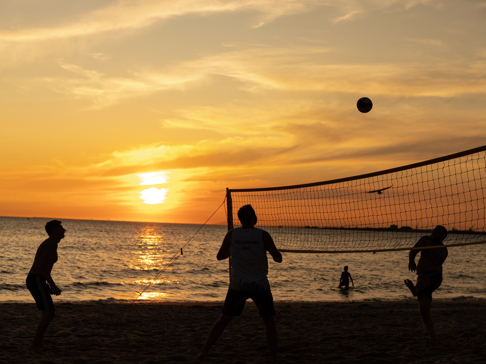 Alaçatı'da plaj voleybol turnuvası