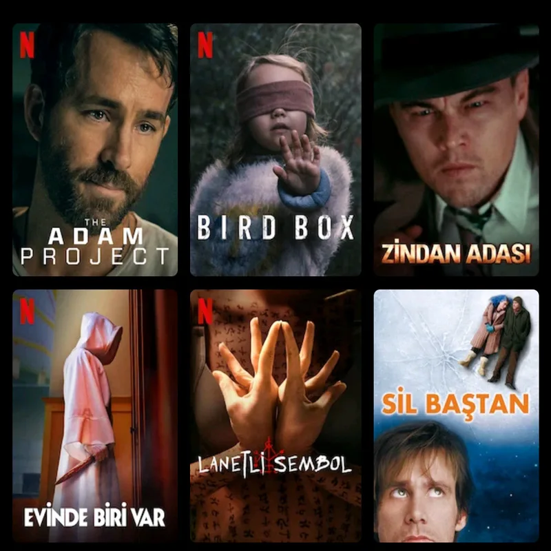 Netflixte yapılmış film listesi