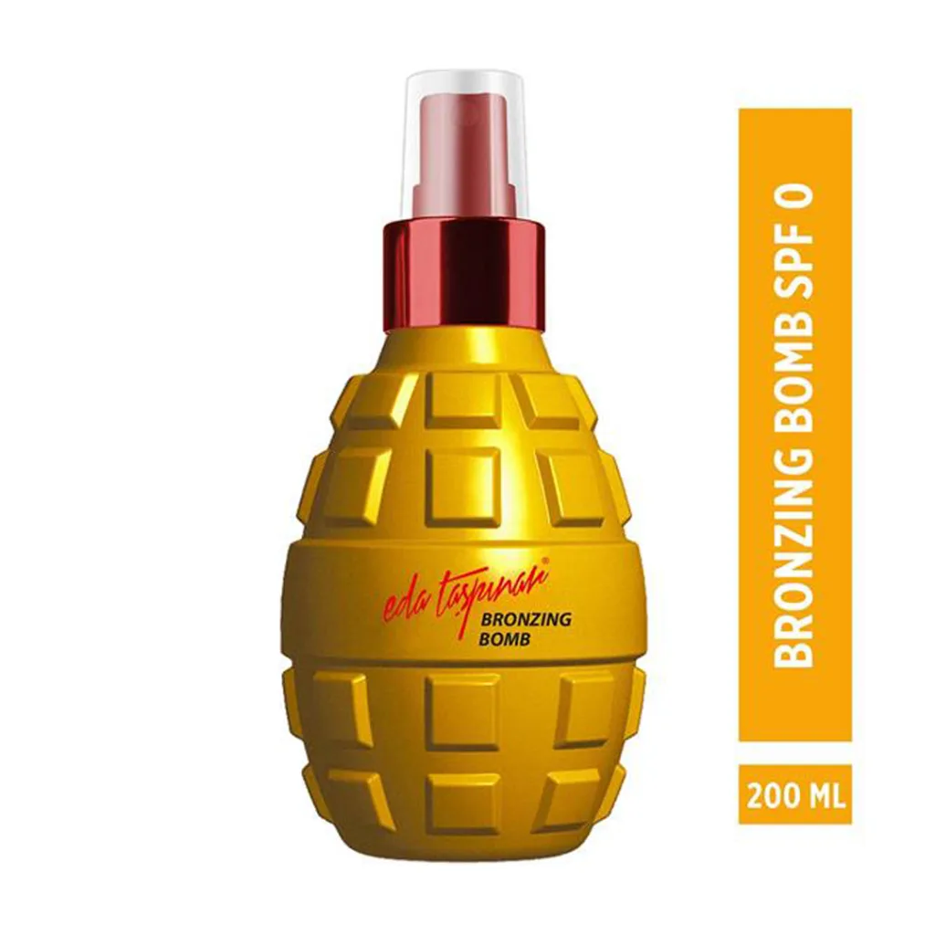 Eda Taşbınar markasının altın rengi kutulu bronzing bomb bronzlaştırıcı