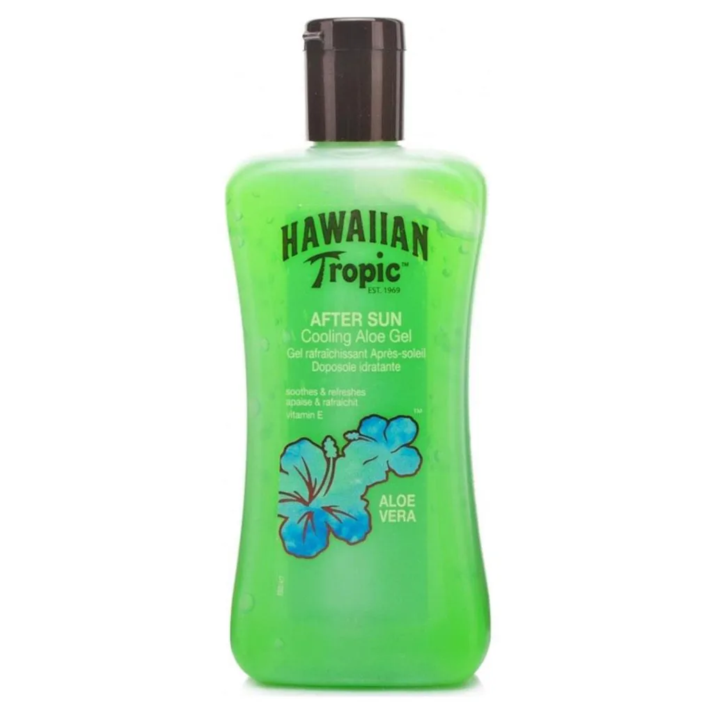 Hawaiian Tropic markasının yeşil renkli güneş sonrası serinletici jeli