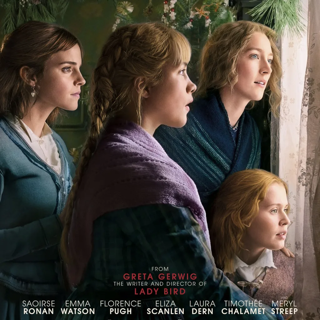 dizi ve film önerilerinden little woman film kapağı, 4 kadın camdan dışarı bakıyor