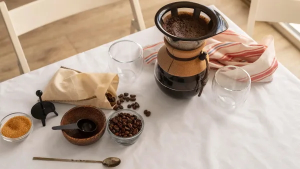evde soğuk kahve hazırlayabilmek için gerekli olan malzemeler