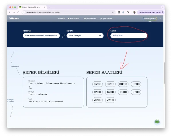 Havas sayfasina Alacati Ot Festivaline gitmek icin ne girmek gerekiyor ekran görüntüsünde görünüyor